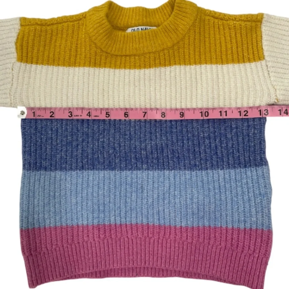 Old Navy  Toddler Girls Multi-Colored Striped  Knit Sweater